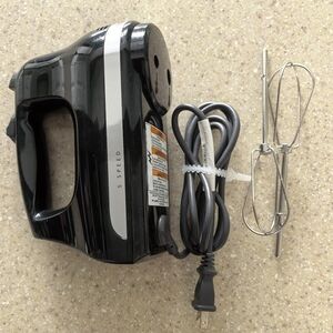 KitchenAid Black Hand Mixer with Silver Accents